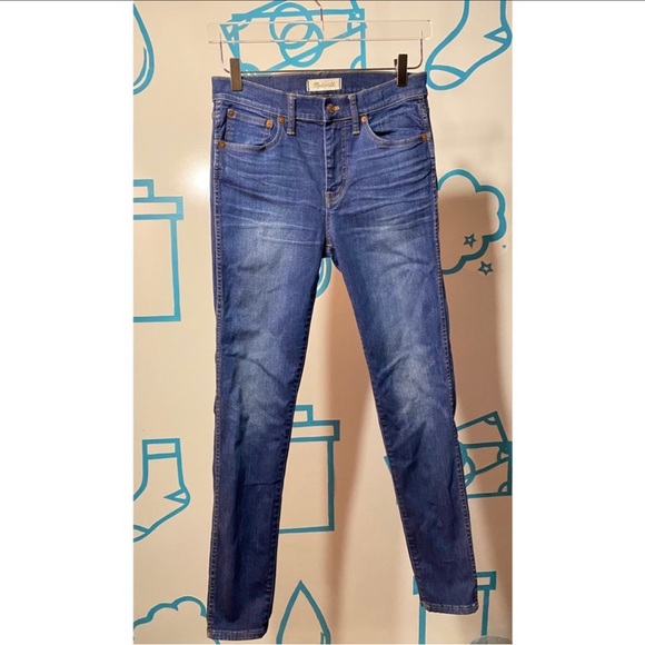 Madewell 9” High Riser Skinny Jeans in Polly Wash - Picture 2 of 8